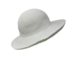 Wallaroo Hat Company Victoria Poly Straw Round Crown Sun Hat Sz M White